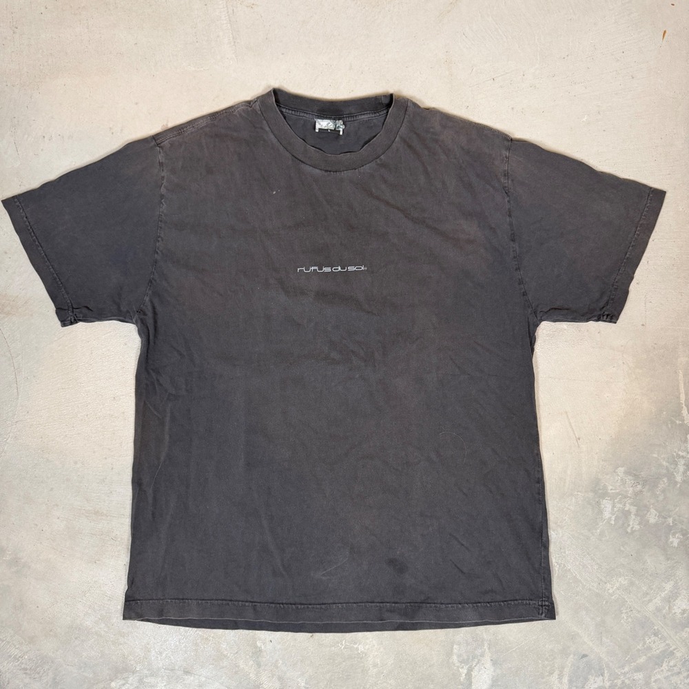 Rufus Du Sol 2023 World Tour T-Shirt Mens Large Faded Black Graphic Tee
